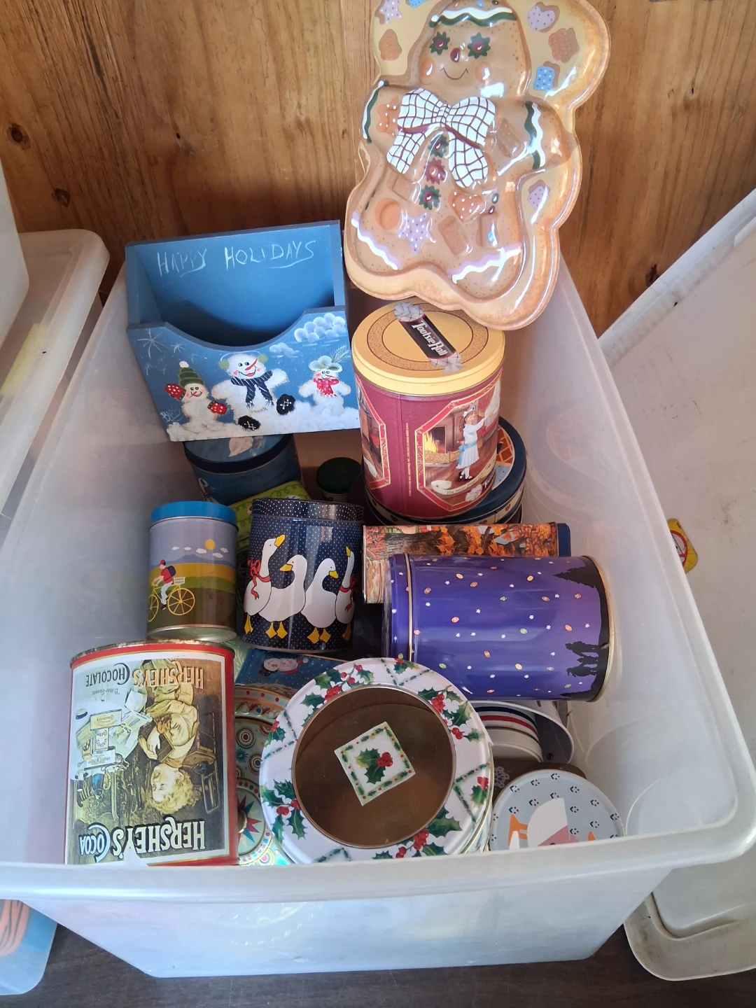 Assorted Vintage Decorative Holiday Tins - photo 2