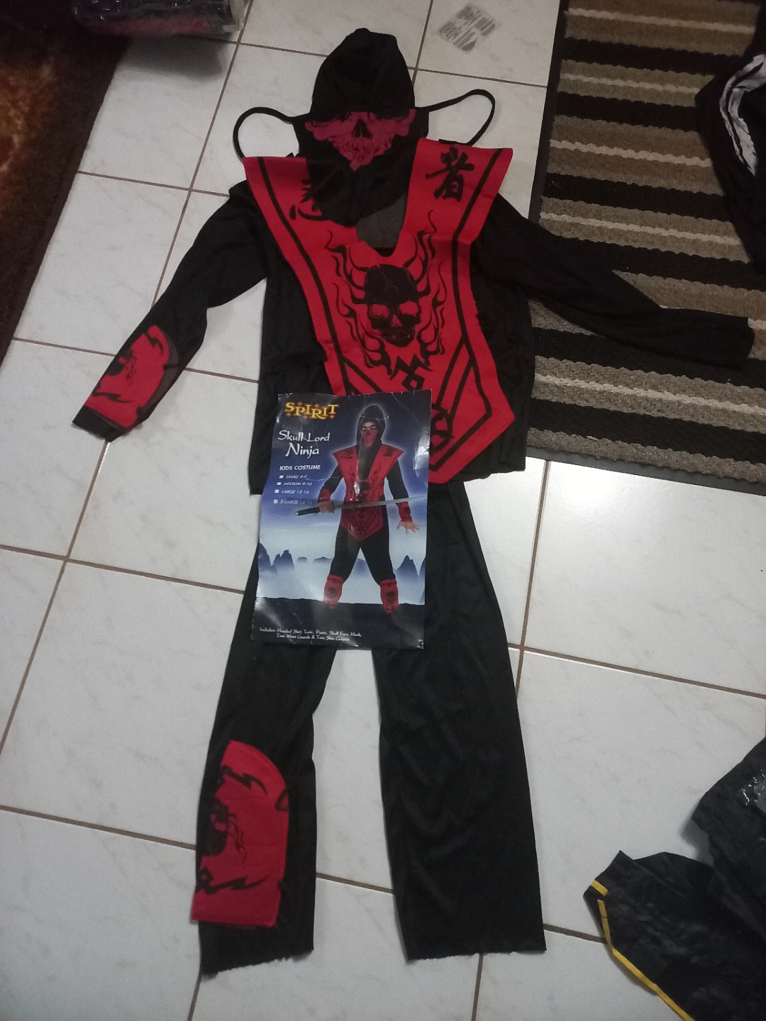 Spirit Halloween Skull Lord Ninja Costume X-Large