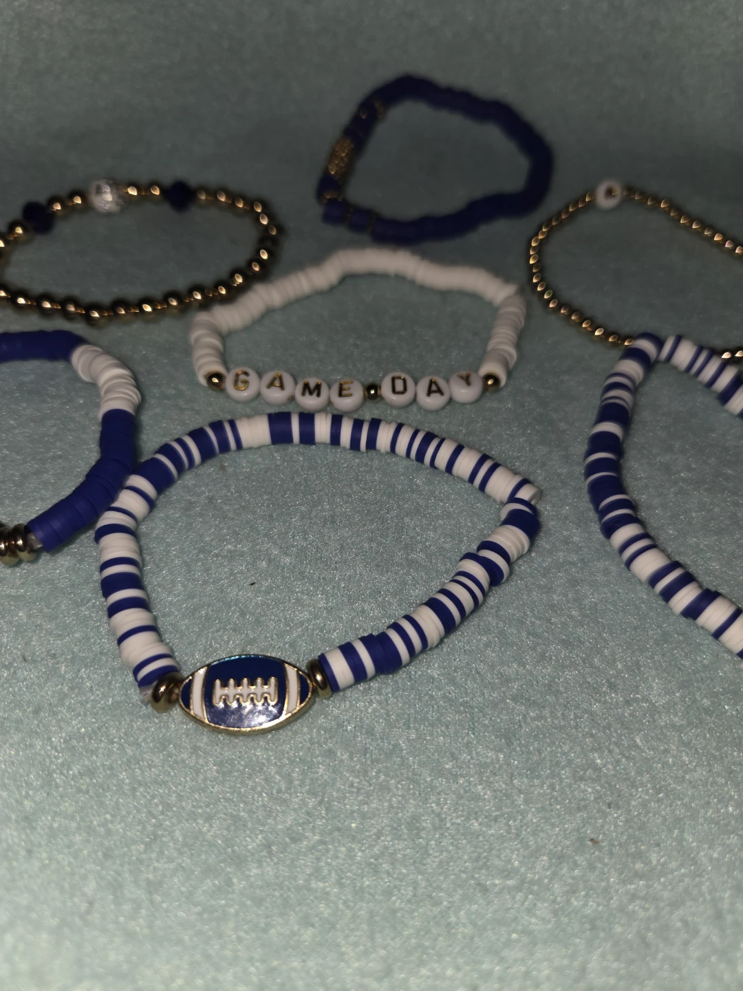 Set of 6 Game Day Football Bracelets - photo 2