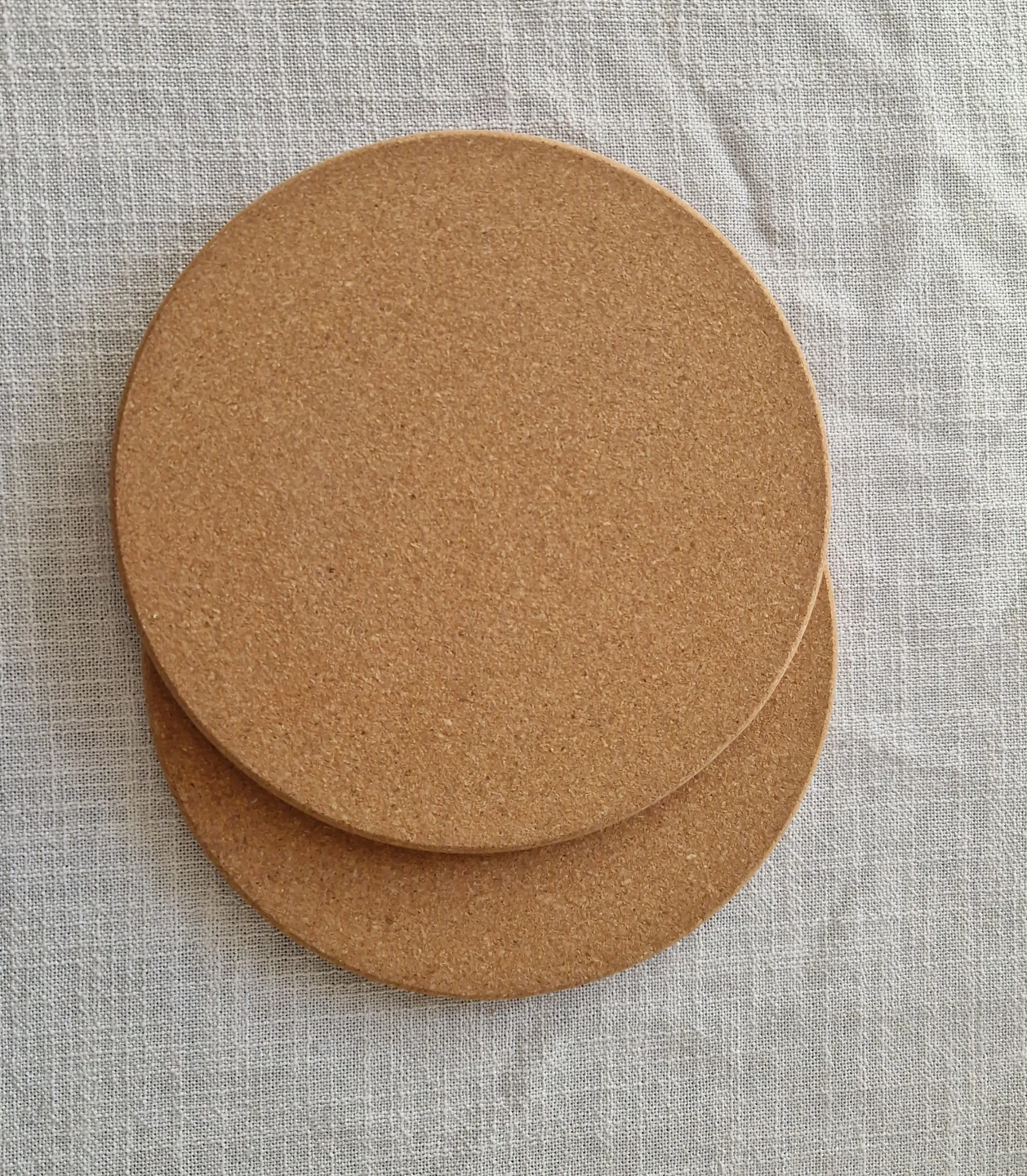Set of 2 Round Cork Coasters