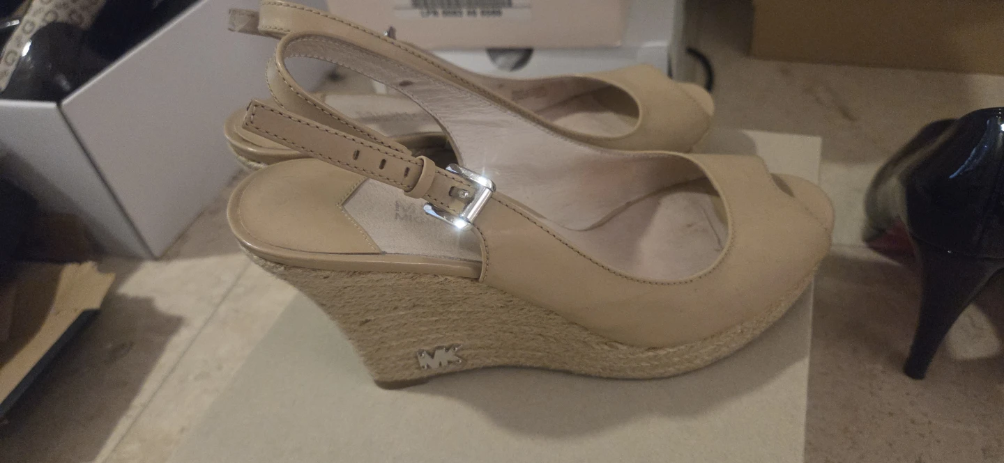 Michael Kors Tan Wedge Sandals