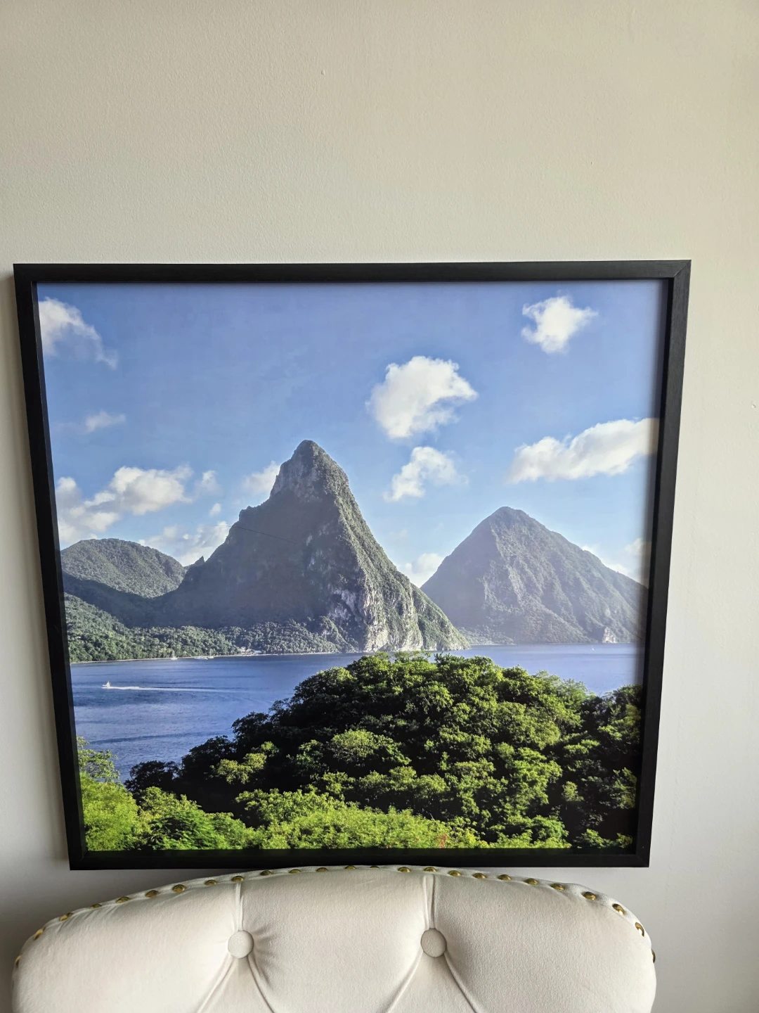 Framed Pitons St. Lucia Wall Art