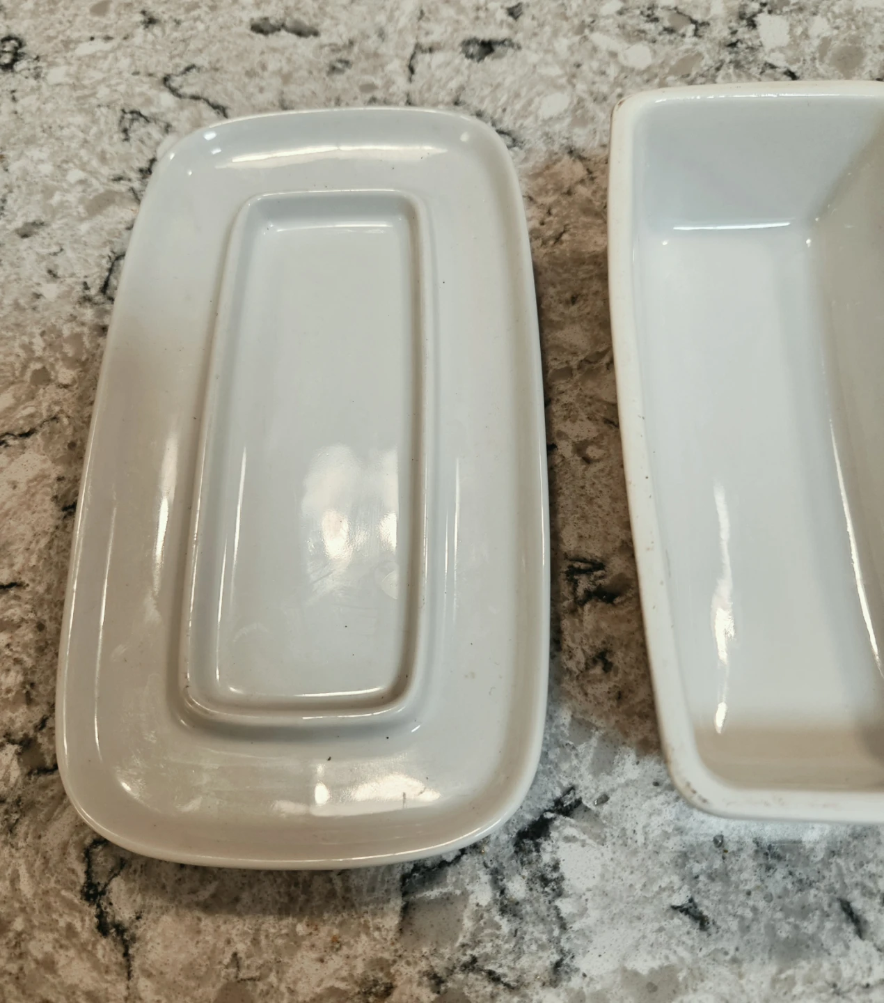 White Ceramic Butter Dish - photo 2