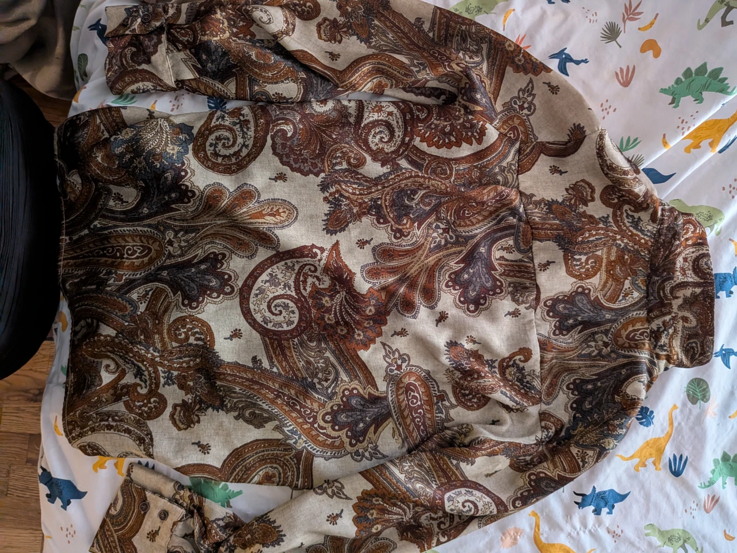 MNG Casual Paisley Print Button-Down Shirt - photo 5