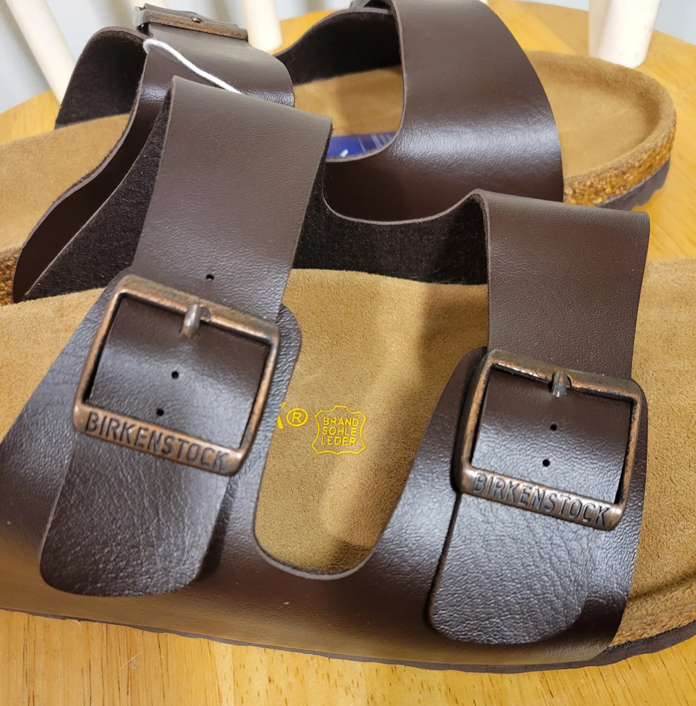 NEW Birkenstock Men’s Arizona Sandals Brown Size 45 / 12 - photo 3