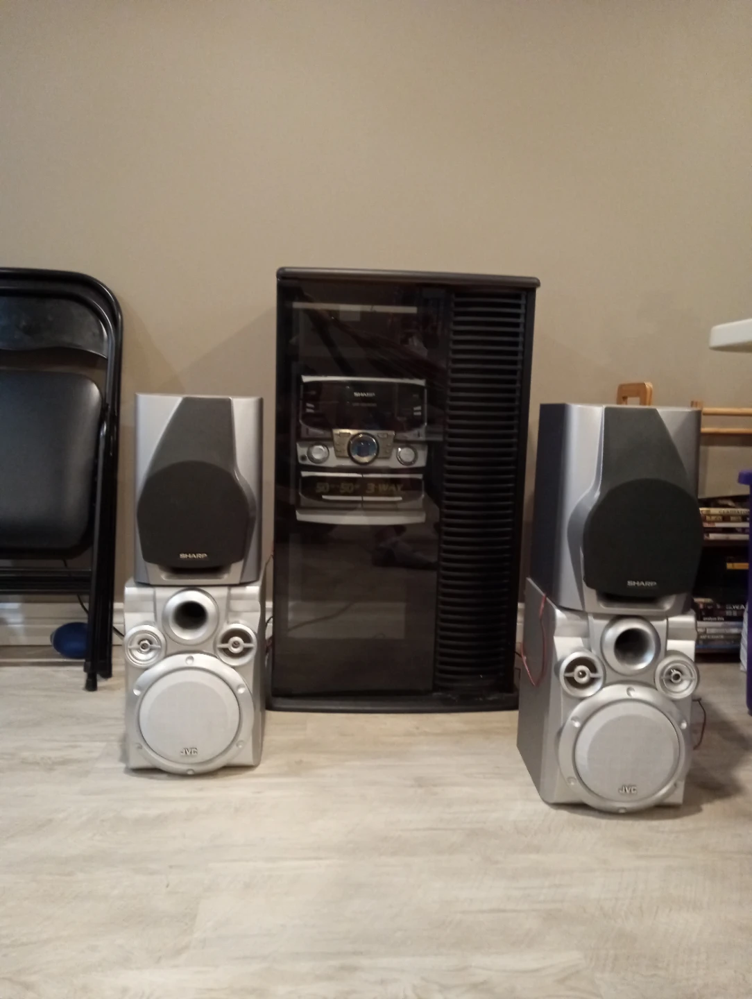 Sharp Stereo System with JVC Speakers