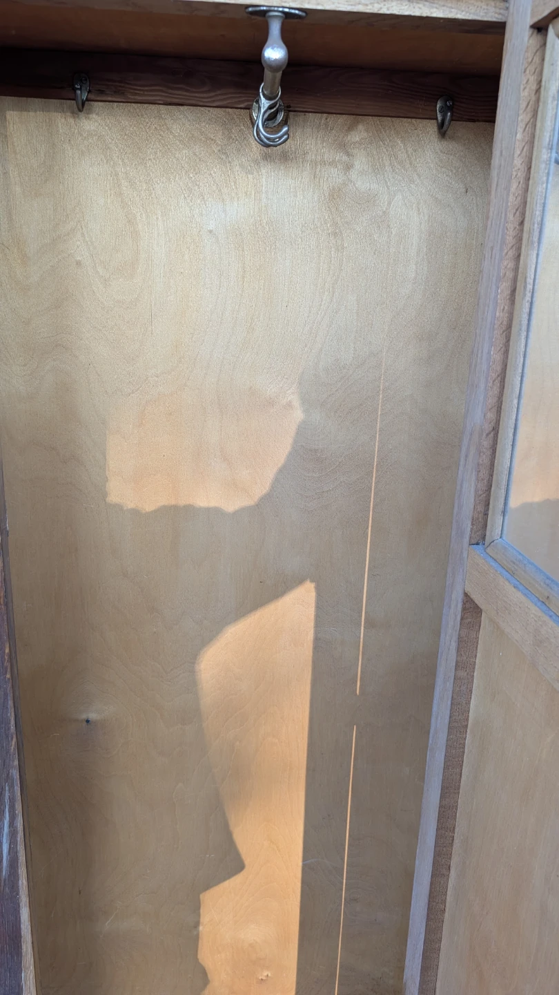 Vintage Wooden Single Door Wardrobe - photo 5