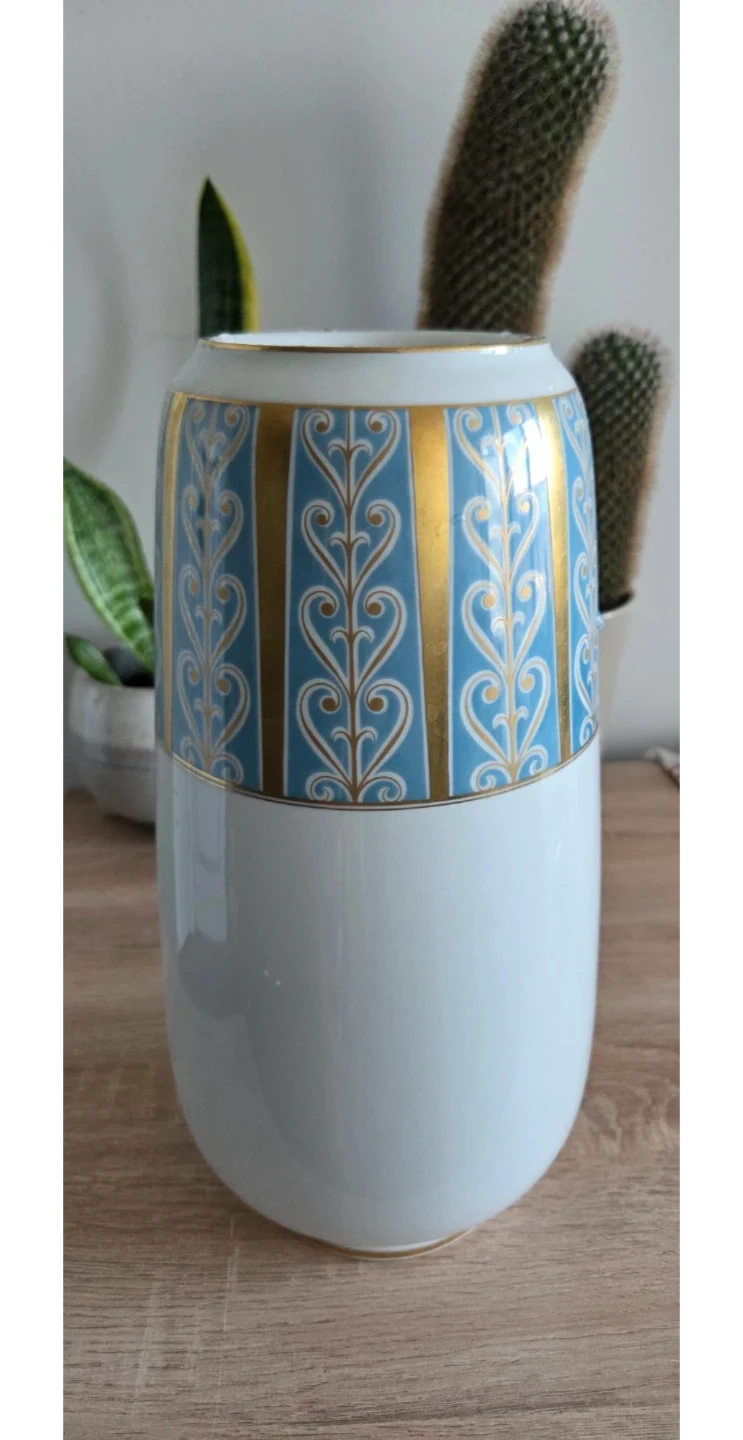 Decorative Vase with Gold Accents