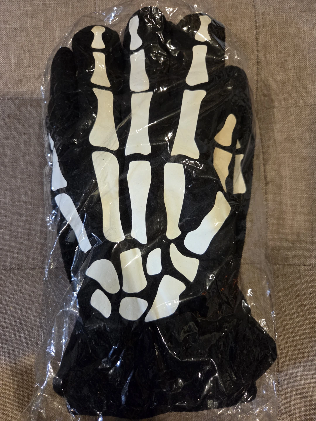 Black Glow in the dark Skeleton Gloves - photo 3