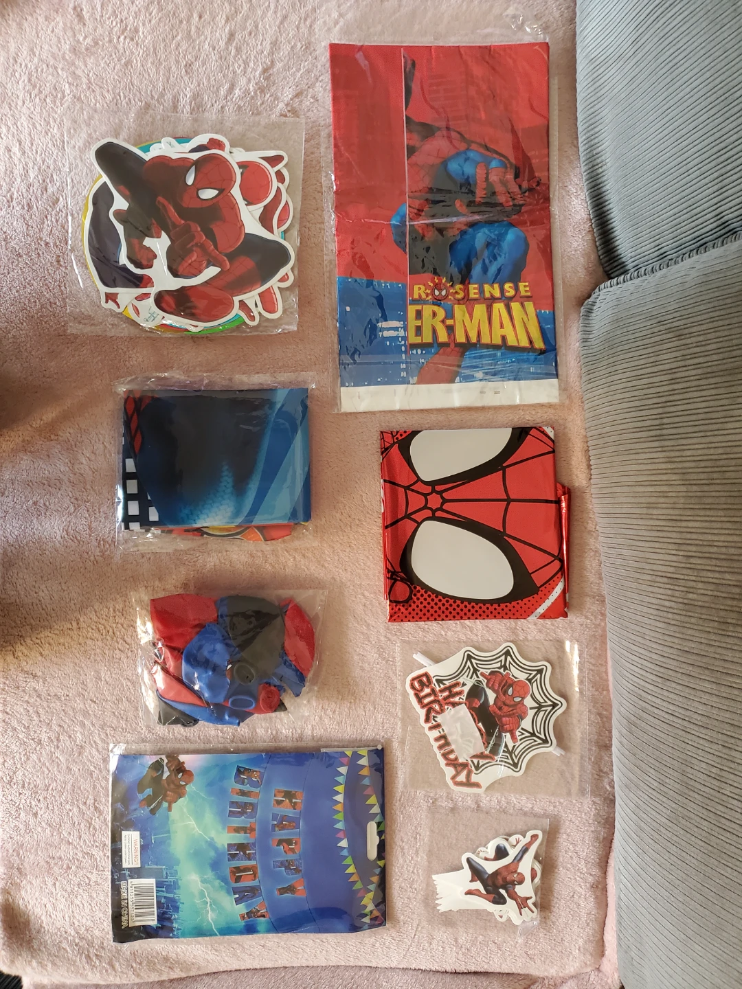 50 Piece Spiderman Birthday Party Decoration Set...New