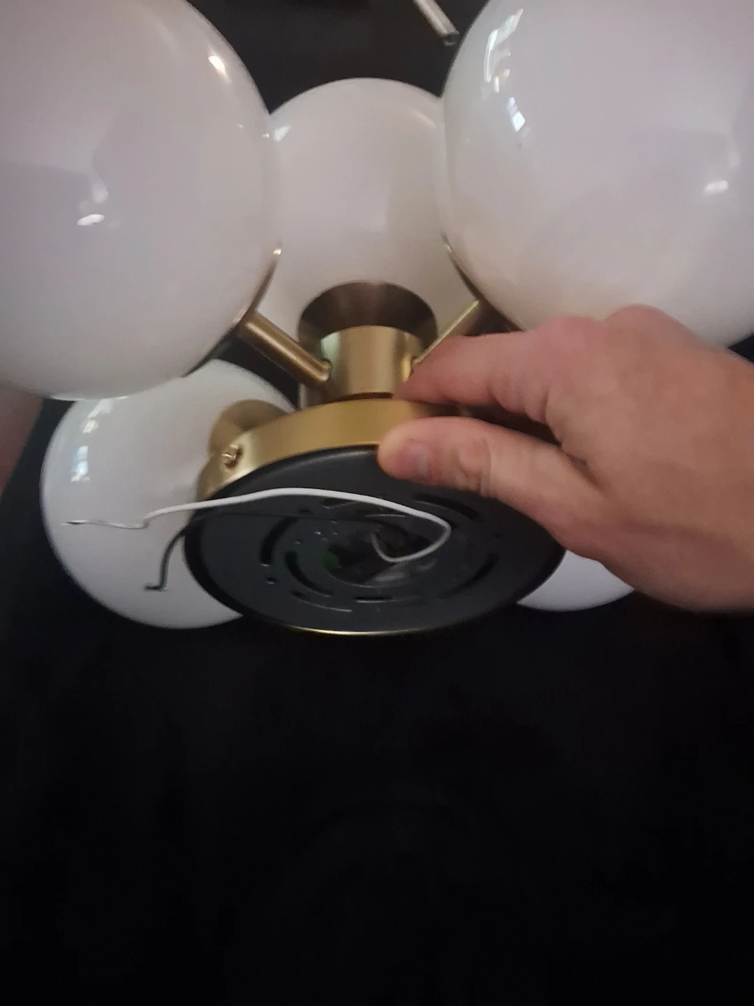 5-Light Brass Globe Chandelier - photo 2