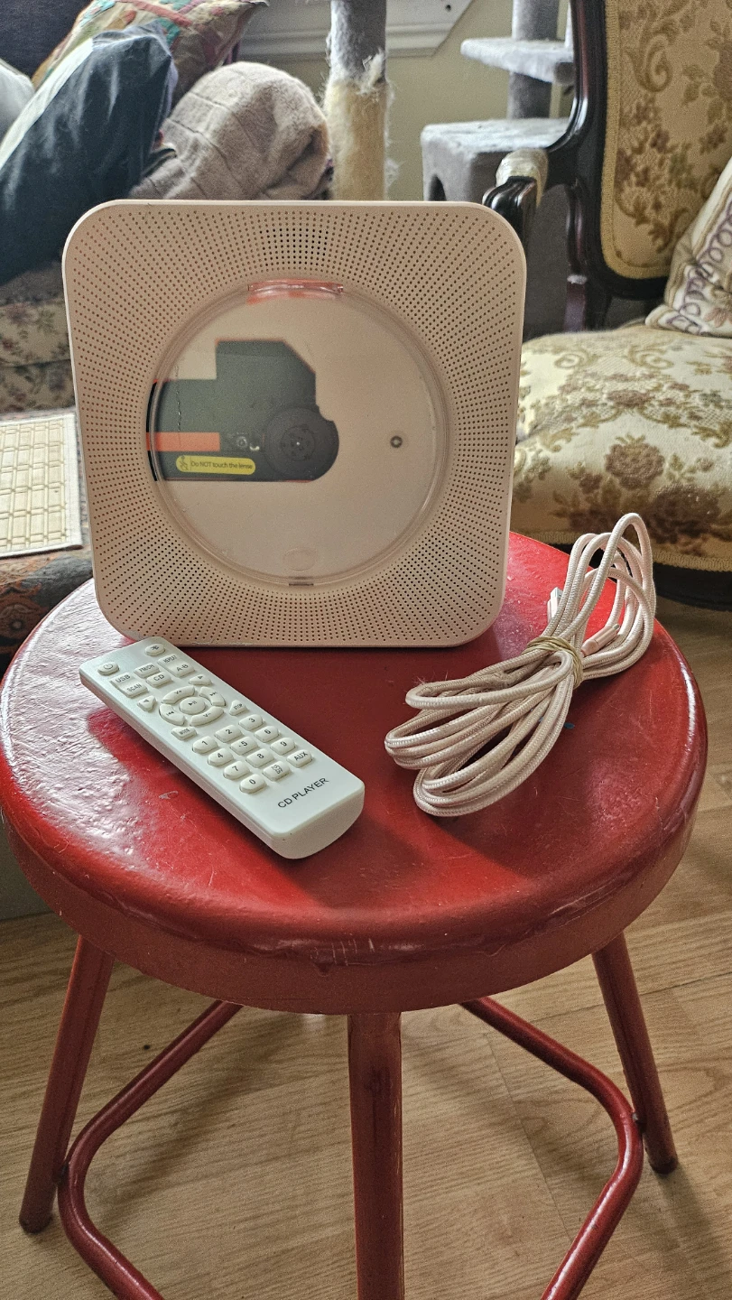 Portable Wall-Mountable CD Player with Remote