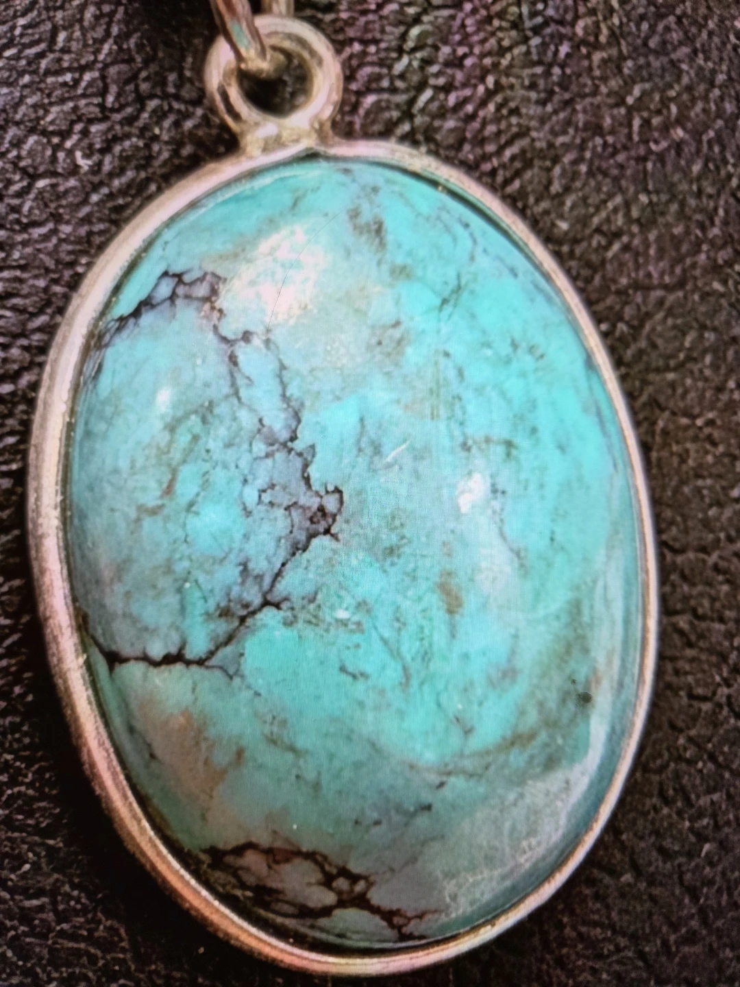 Silver (1.81G) Turquoise (7CT) Pendant - photo 2