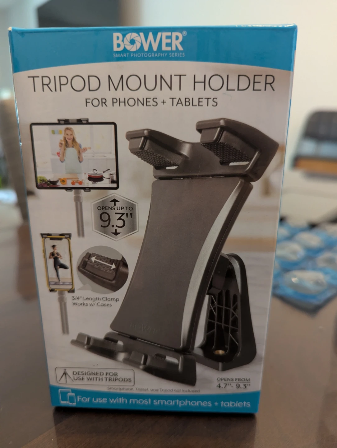 Bower Tripod Mount Holder for Phones and Tablets