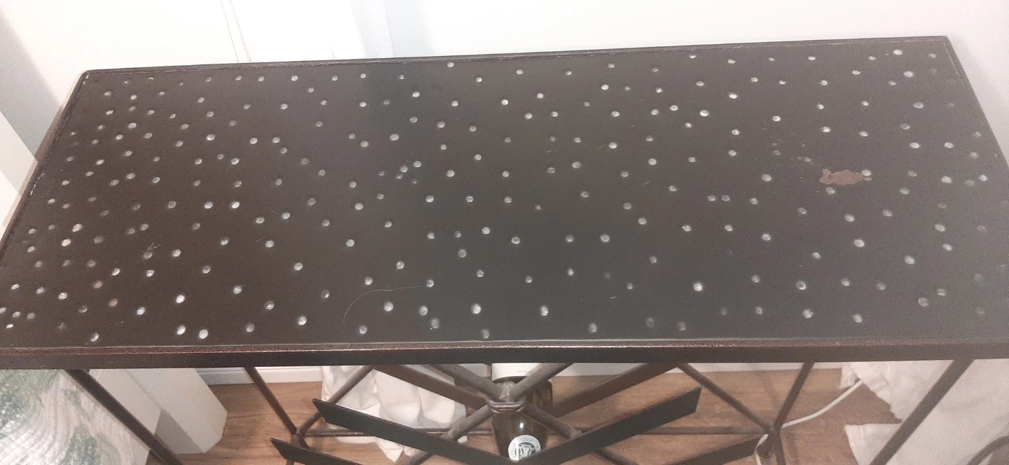 Metal Wine Rack Console Table - photo 3