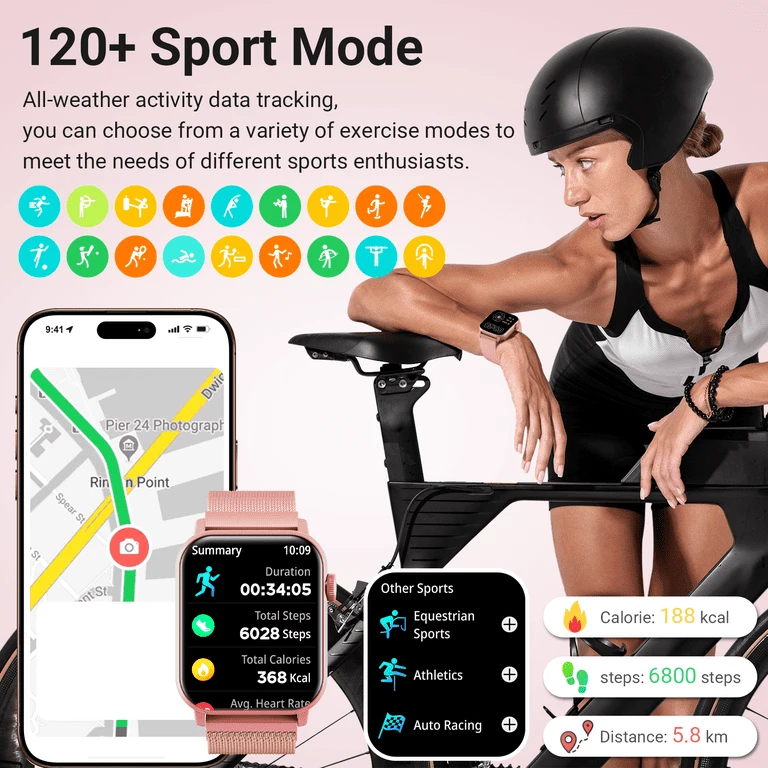 Rose Gold Smartwatch with 1.83" IPS Display - photo 4