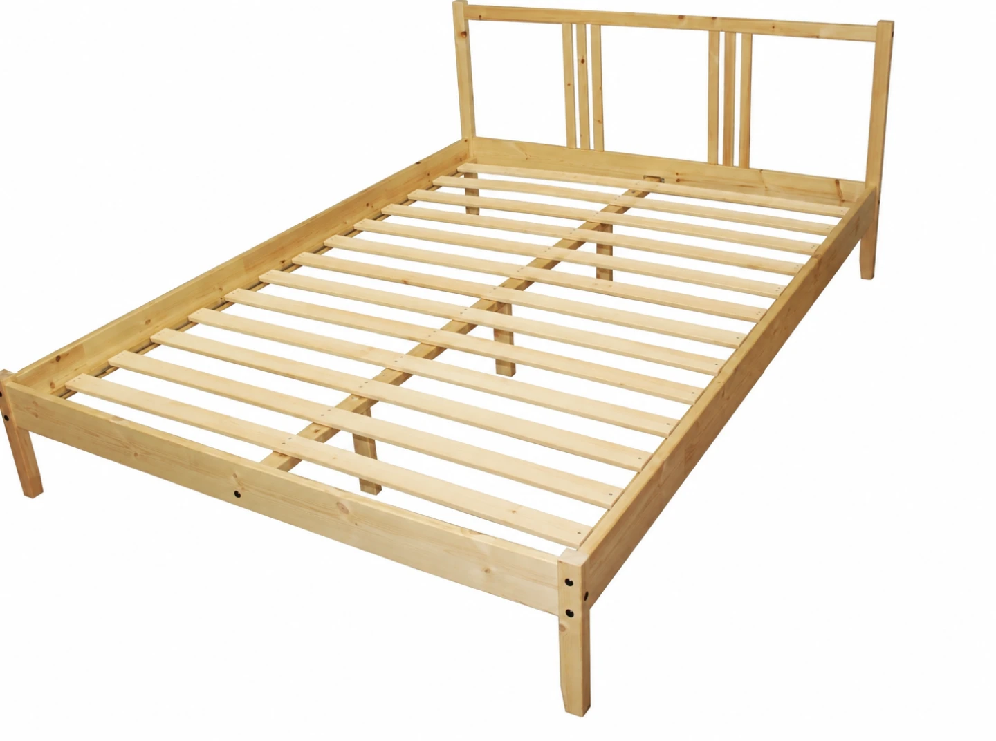 IKEA FJELLSE Solid Pine Bed Frame + Wooden Slats