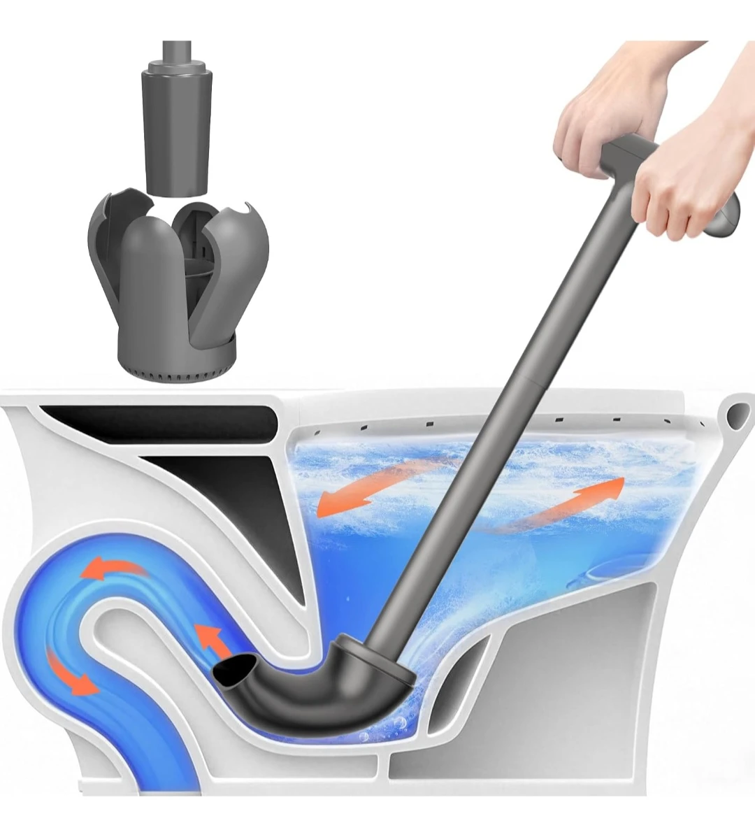 Cinola Toilet Plunger with Automatic Holder - photo 2