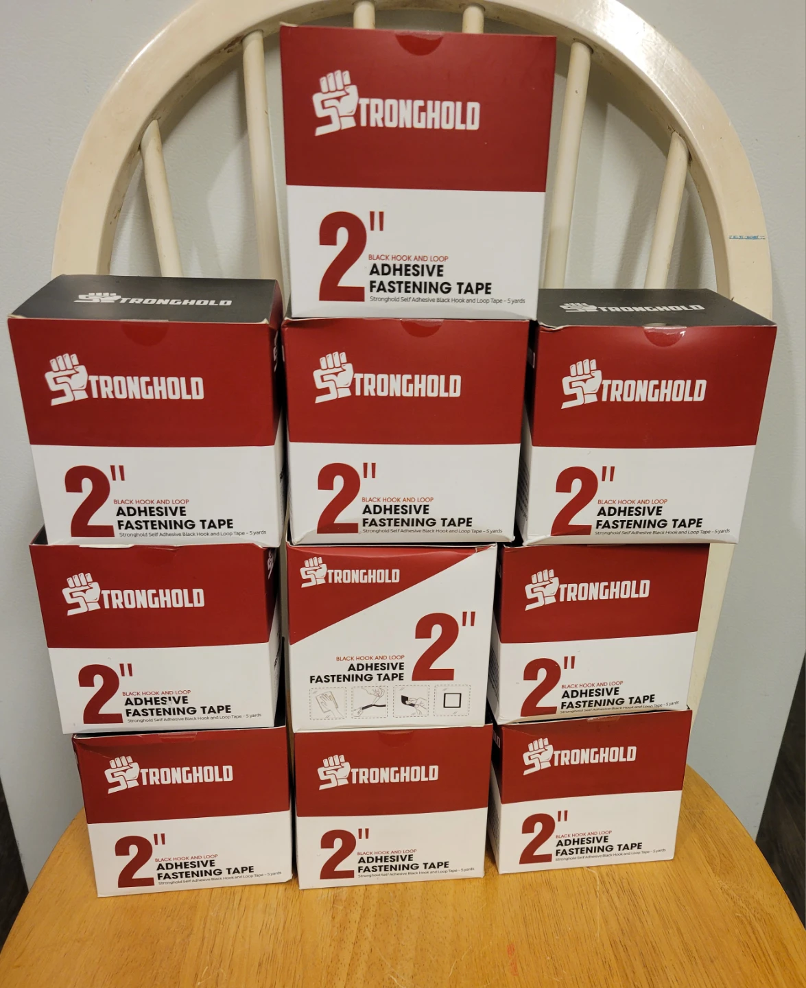 LOT 10 BOXES / Stronghold 2" Mounting Hook & Loop Velcro Tape