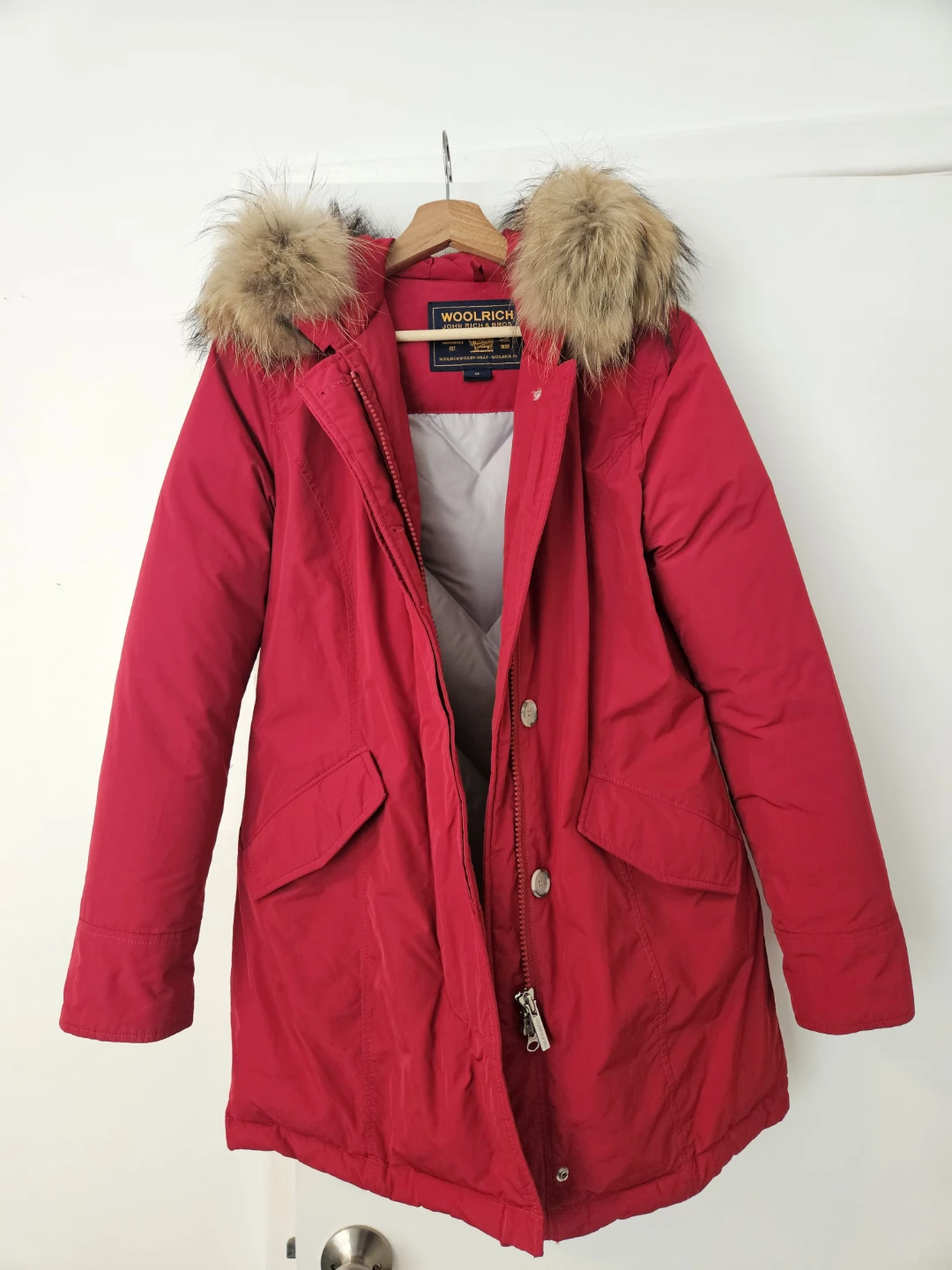 Woolrich Red Down Winter Jacket