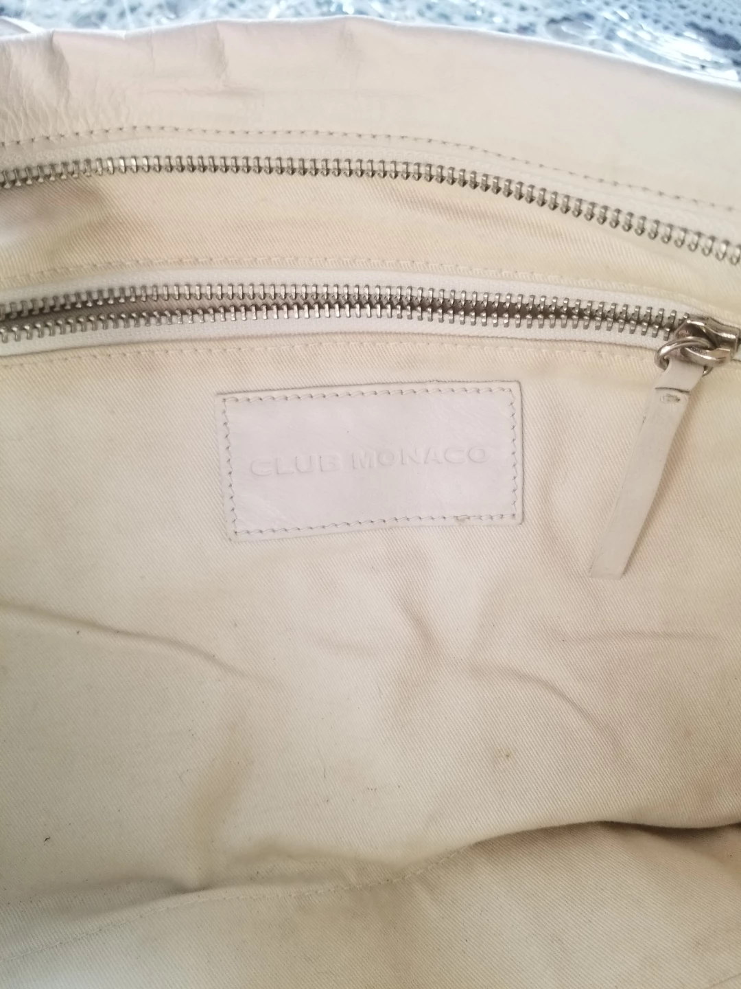 Club Monaco Cream Leather Handbag - photo 3