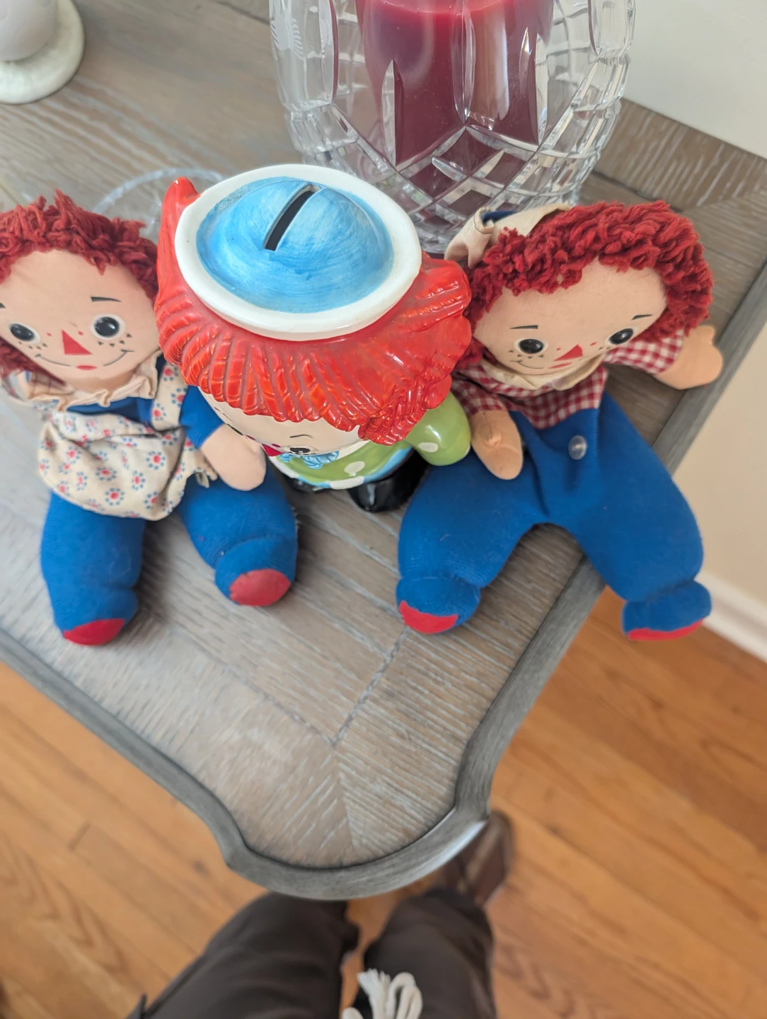 Raggedy Ann and Andy Dolls with Ceramic Bank - photo 2