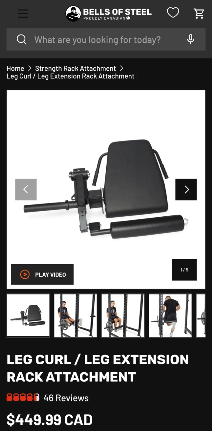 BNIB - Bells of Steel Leg Extension and Curl Rack Attachment - photo 3
