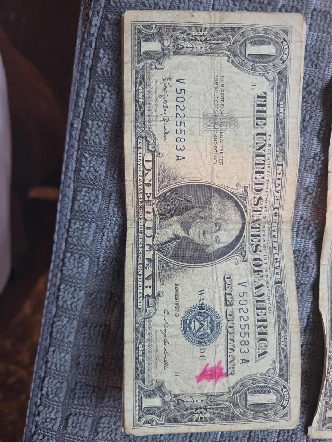 Set of 9 1957 Series US Silver Certificate Dollar Bills - photo 5