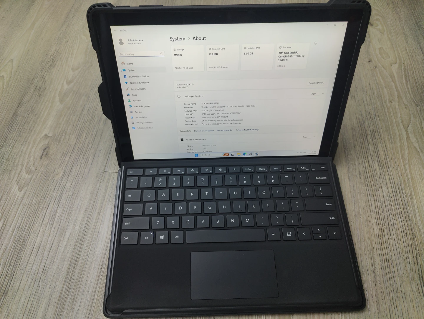 Microsoft Surface Pro 7+ i3 8GB RAM 119GB SSD - photo 3