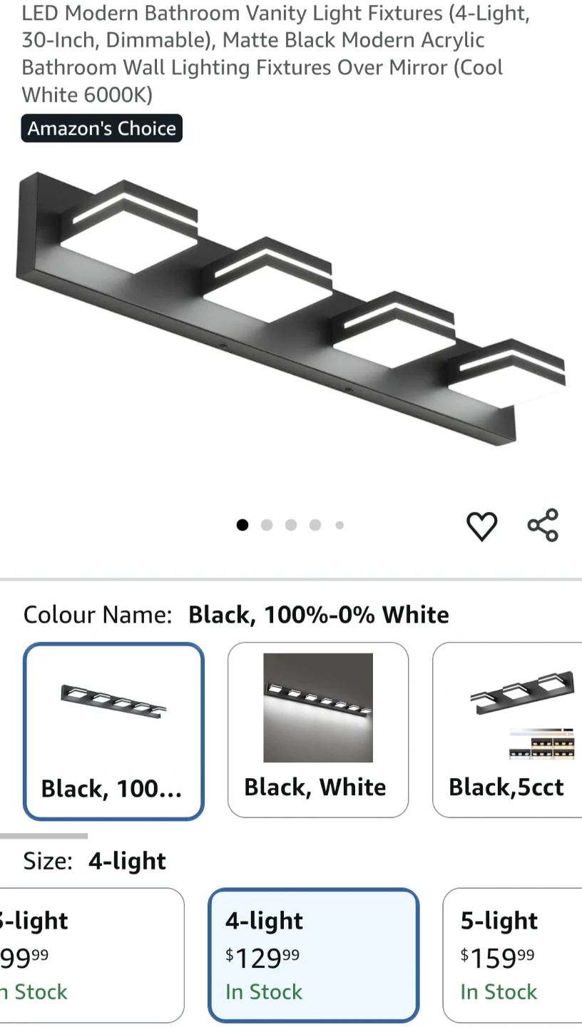 SineRise 4-Light LED Bathroom Vanity Fixture - photo 3