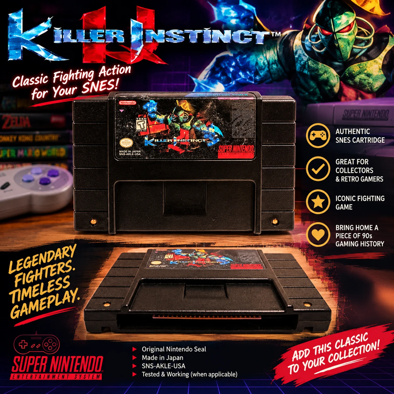 🗡Nintendo Killer Instinct Cartridge🗡