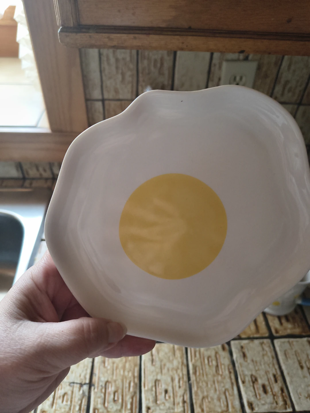 Ceramic Fried Egg Mug and Plate Set - photo 5