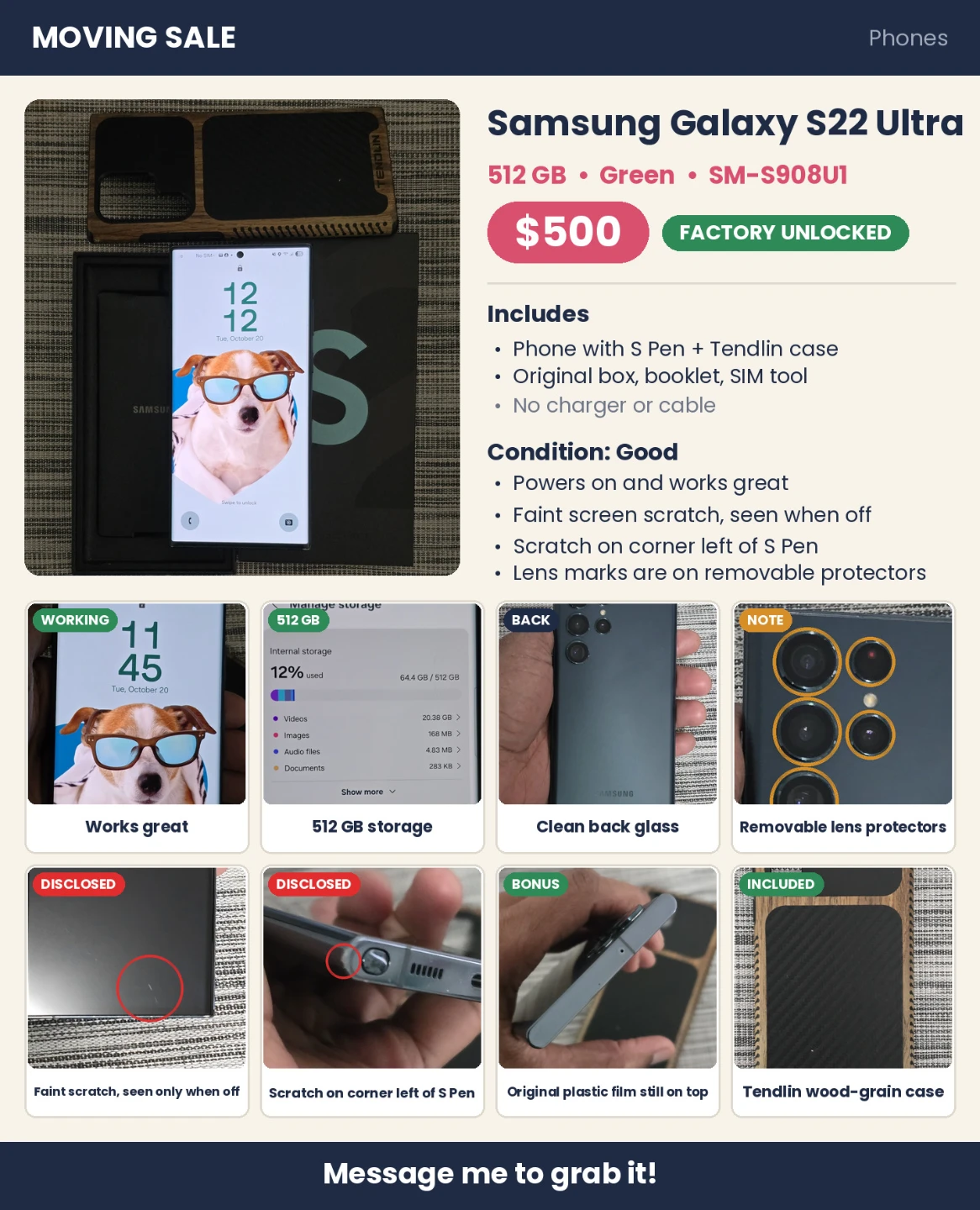 Samsung Galaxy S22 Ultra 512GB Green
