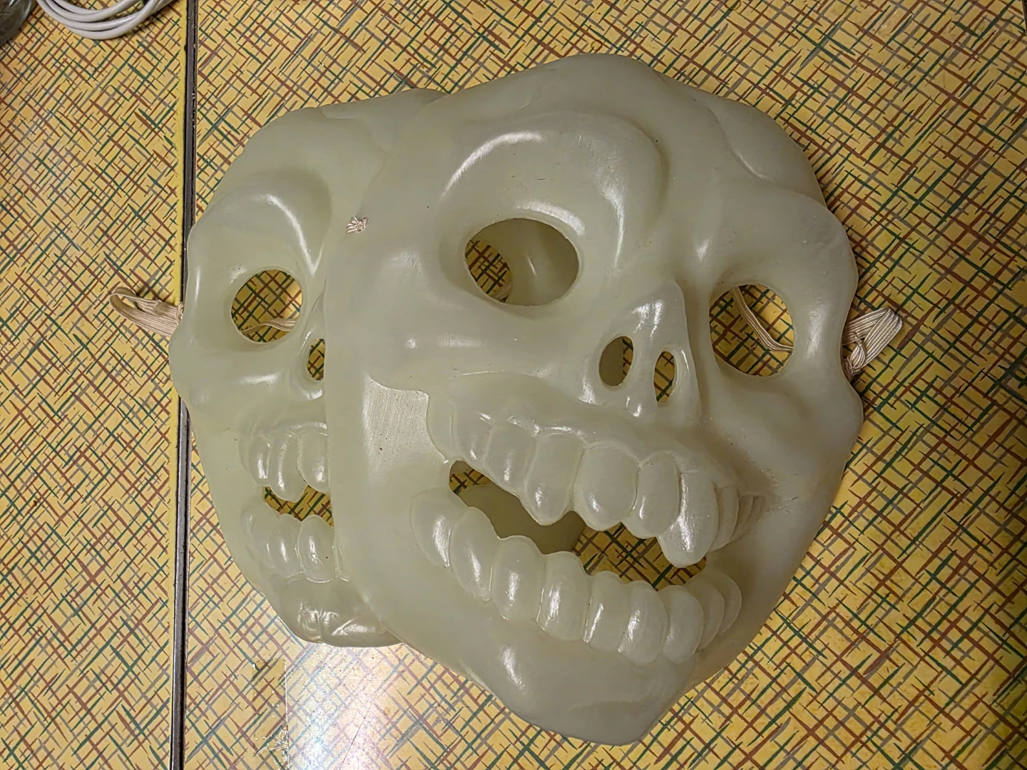 Two Glow-in-the-Dark Skull Masks
