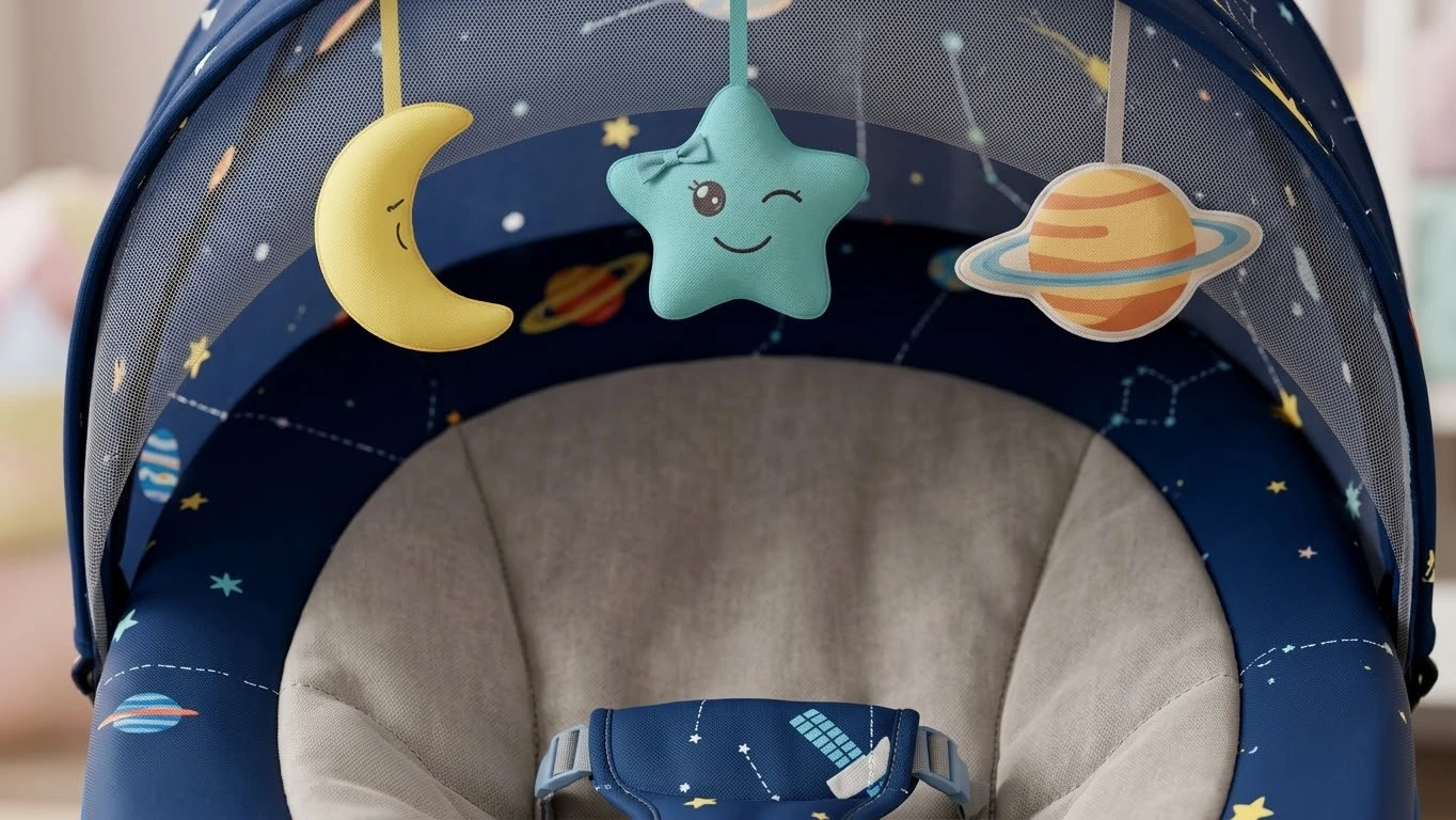 Space-themed baby rocker - photo 3
