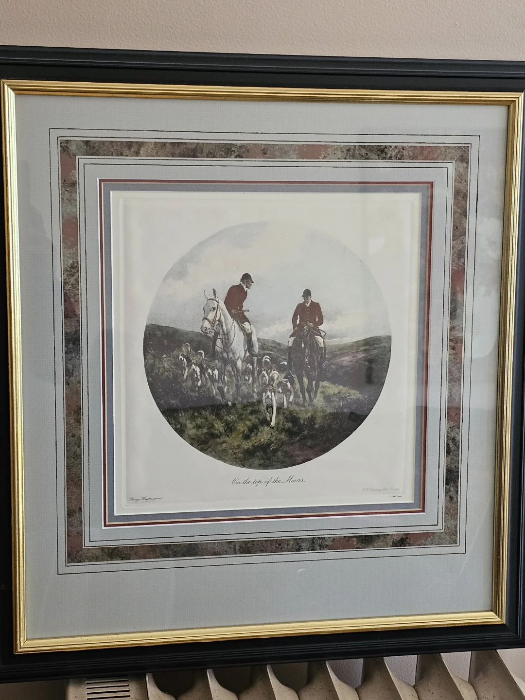 Set of 3 George Wright Framed Hunting Prints - photo 3