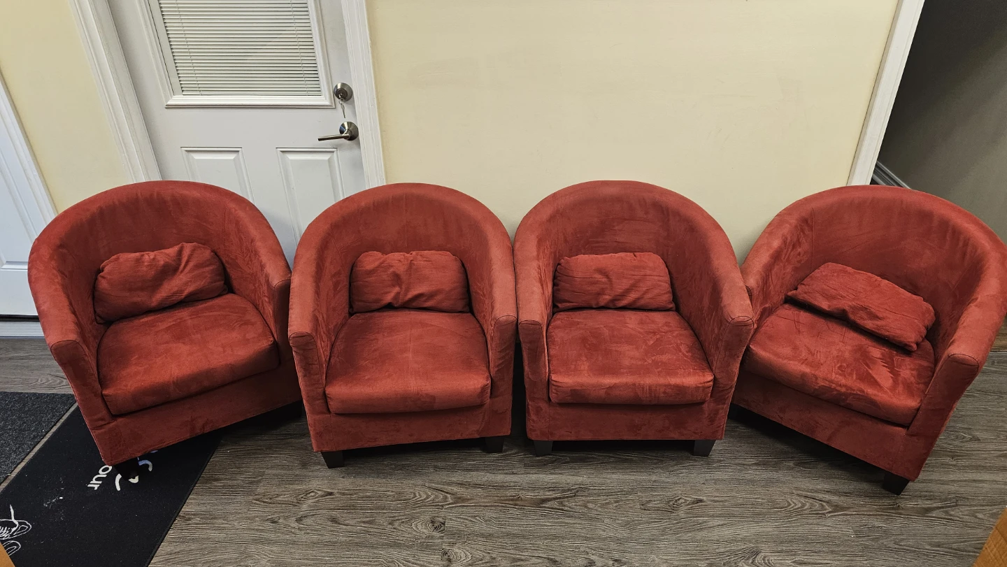 Set of 4 Red Barrel Chairs