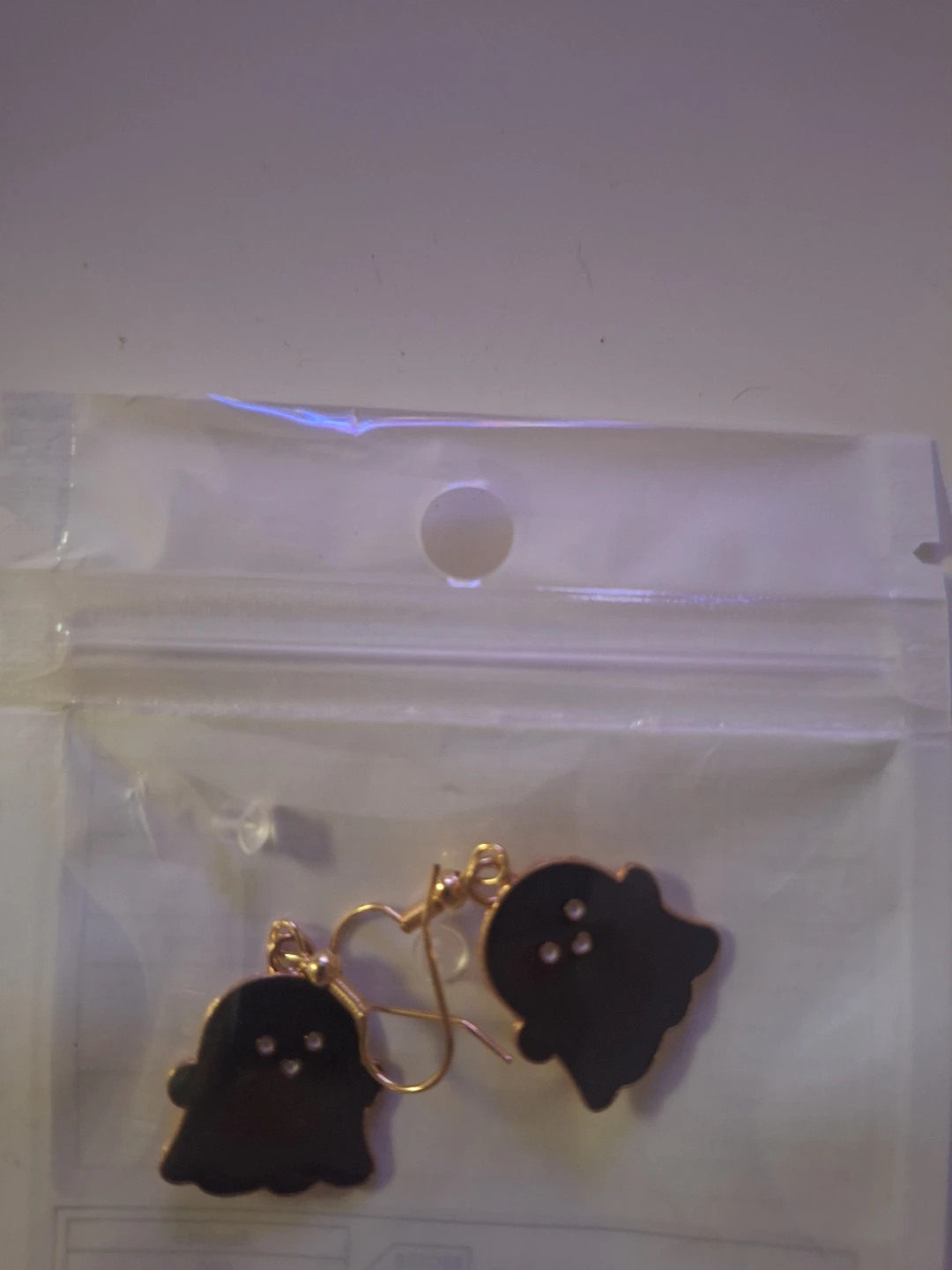 Halloween Black Ghost Dangle Earrings