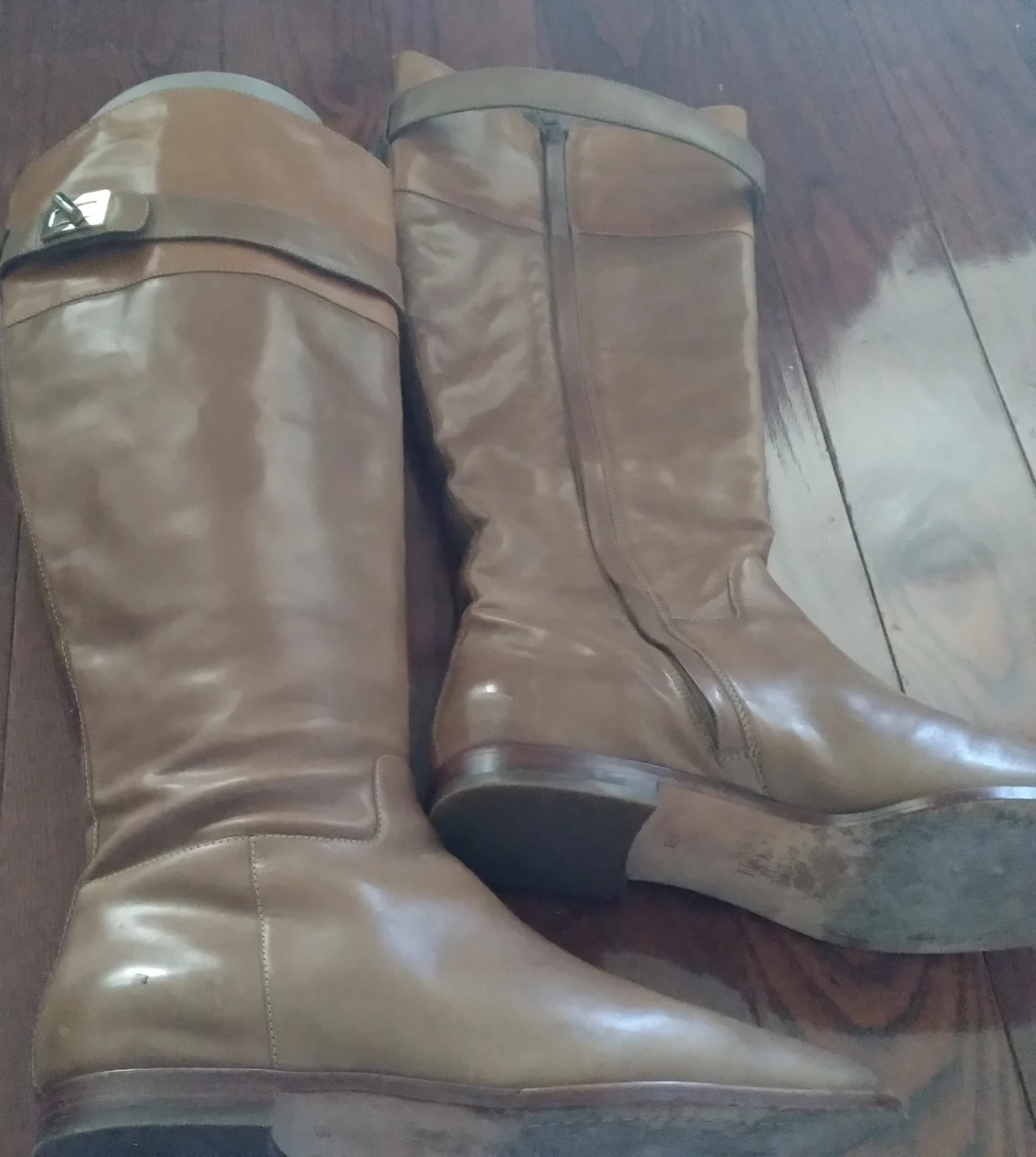 Nike/ Cole HannTan Leather Knee-High Boots - photo 3