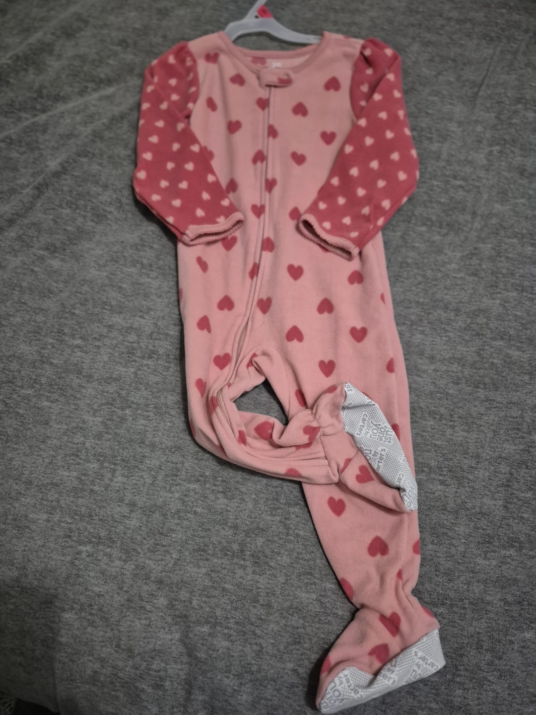 Just One You by Carter's Pink Heart Footed Pajamas 2T - photo 2
