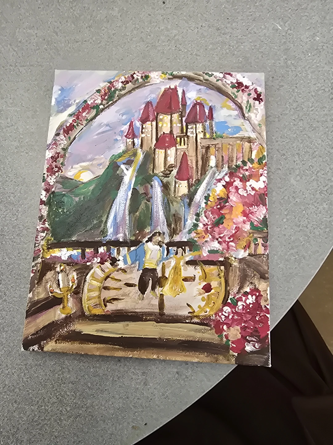 Beauty and the Beast Hand-Painted Canvas - photo 2