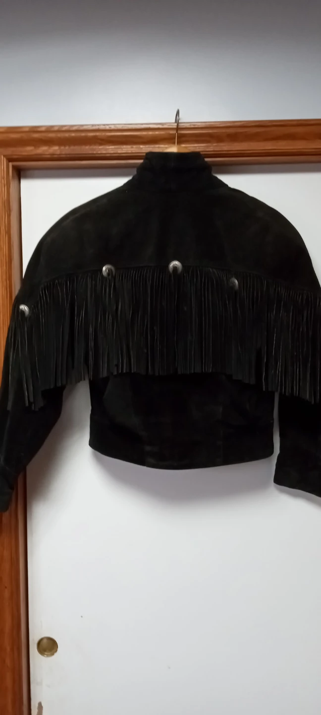 Black Suede Fringe Jacket - photo 2