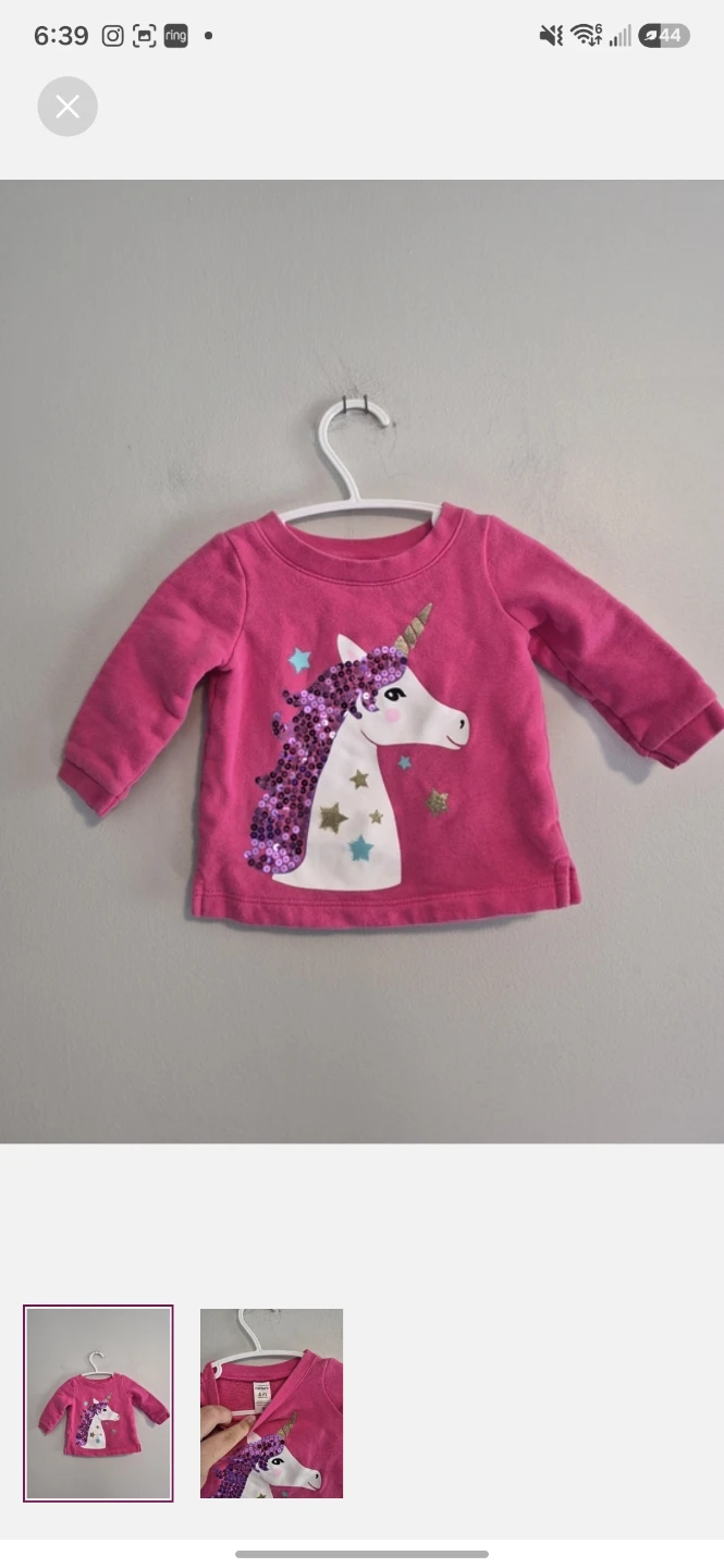 Carter's Pink Unicorn Sweatshirt