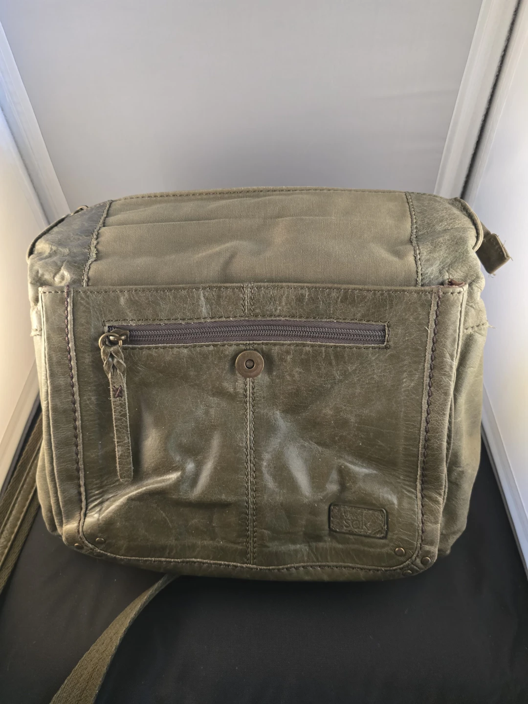The Sak Olive Green Leather Crossbody Bag - photo 2