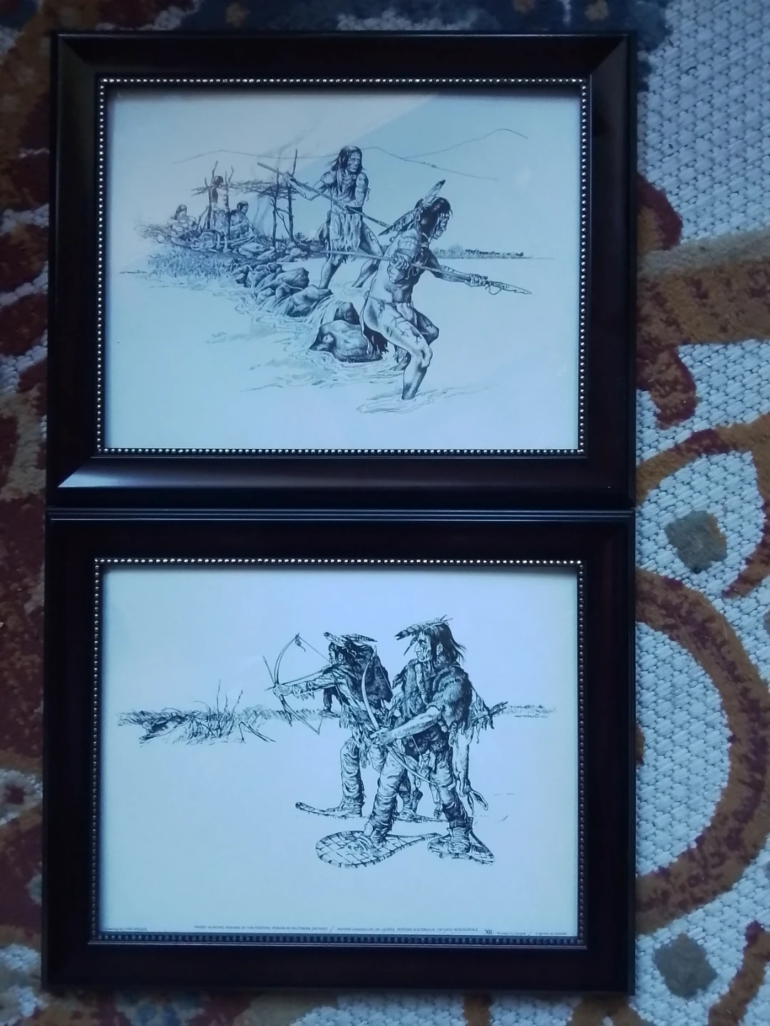 Set of Two Framed Historical Prints by Ivan Kocsis