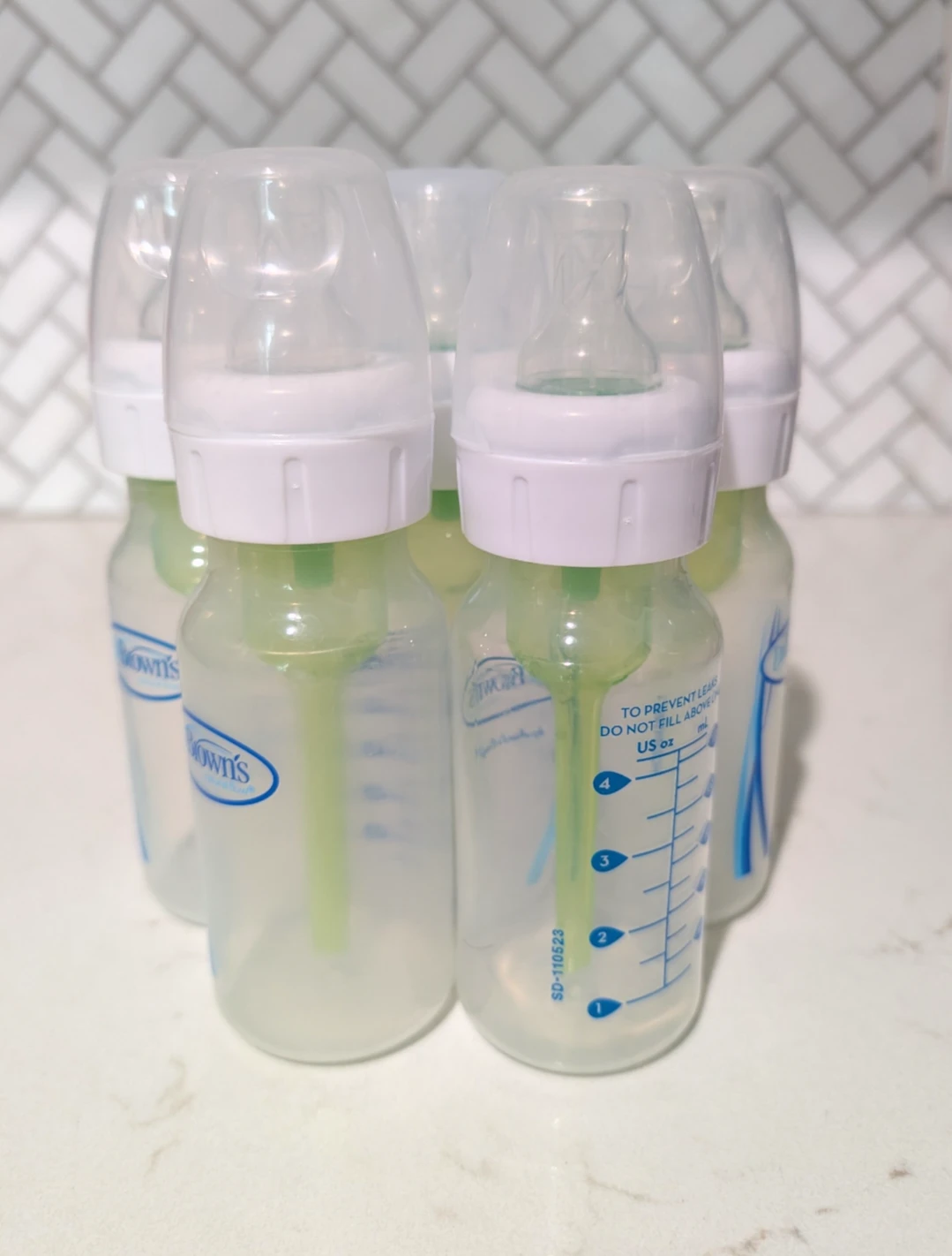 Dr. Brown's 4oz Anti-Colic Baby Bottles (set of 5)