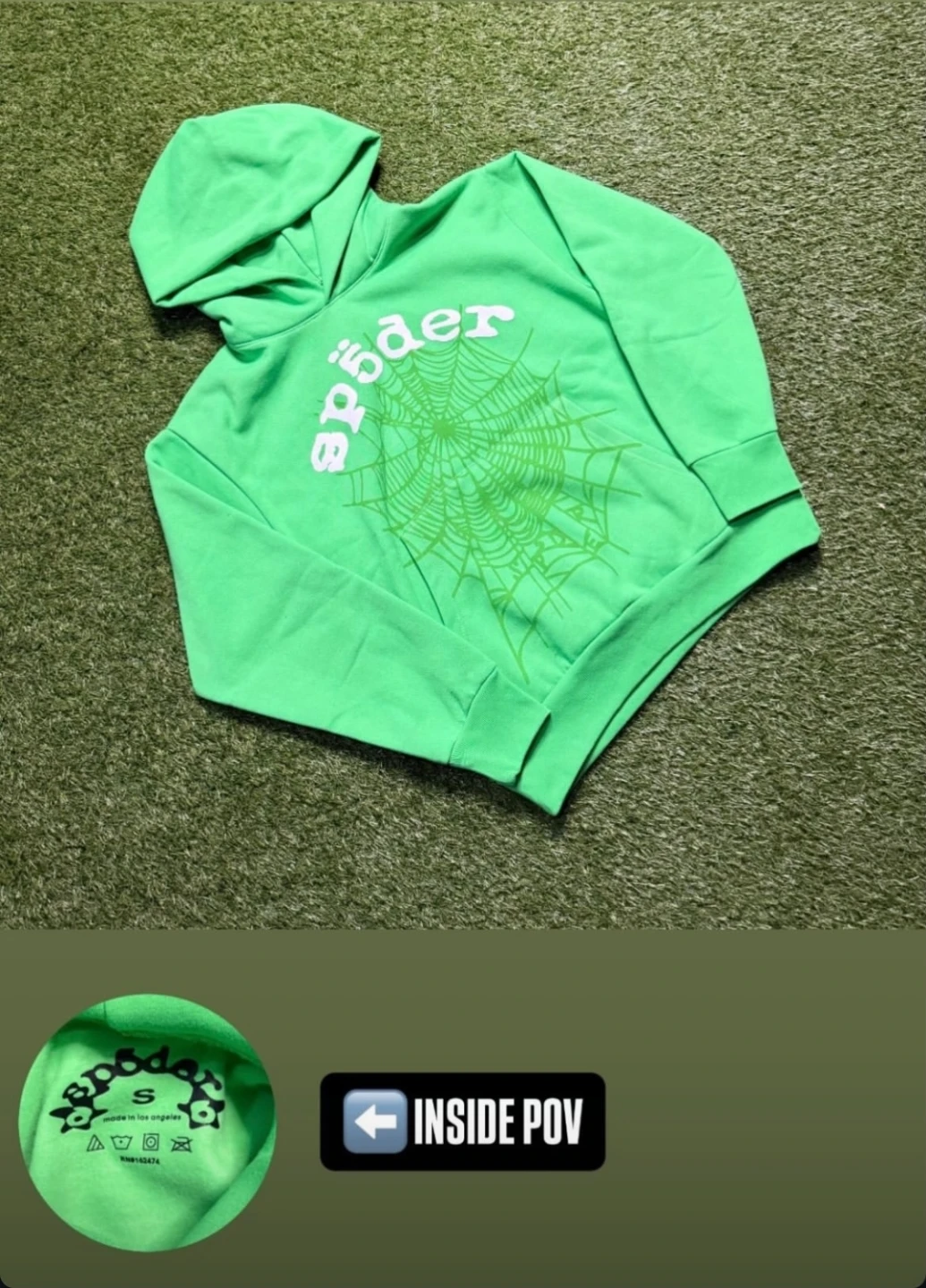 Sp5der Hoodie Green