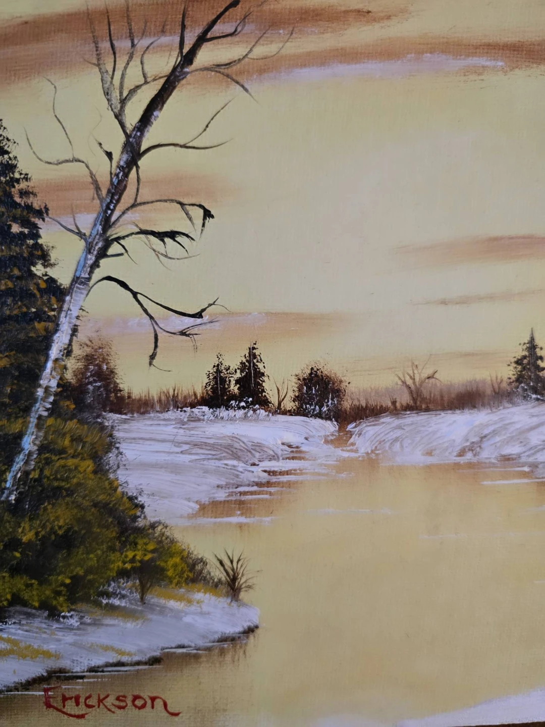 Erickson original winter landscape painting - photo 2