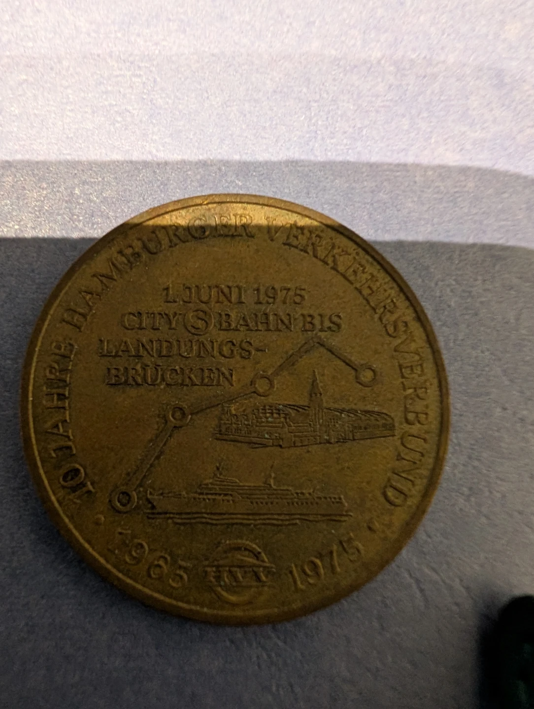 Hamburg Transportation Anniversary Commemorative Token - photo 2