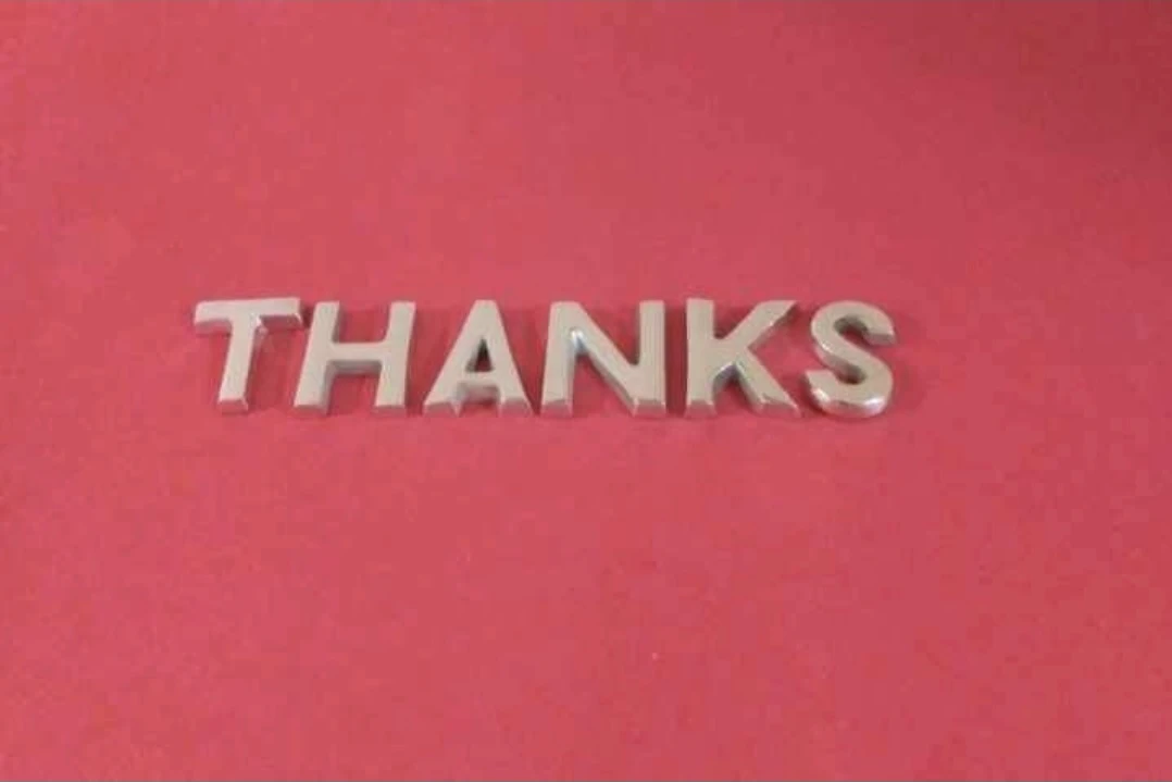 THANKS Small Letters - Perfect Gift!